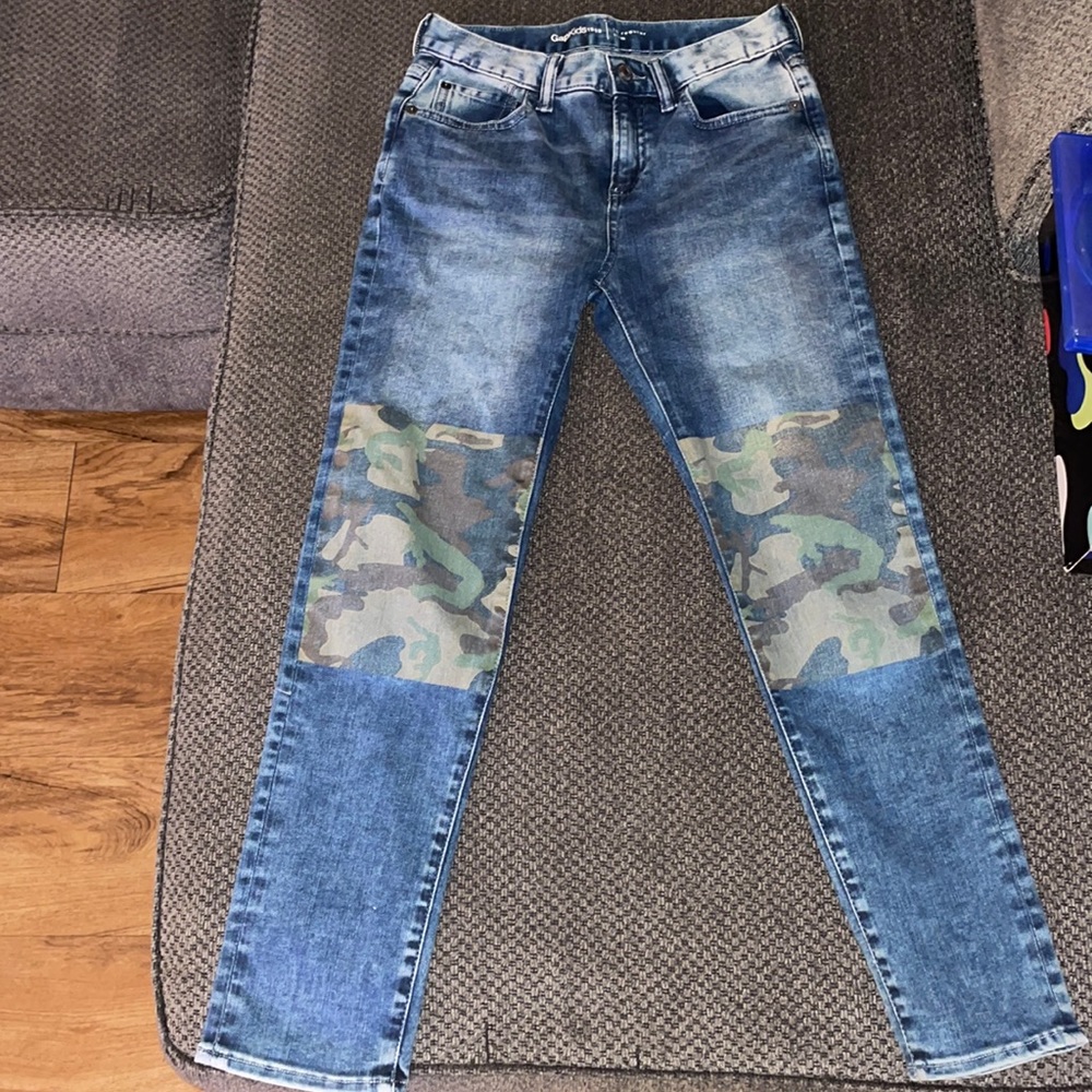 Boy GapKids Camo/denim Regular Slim jeans